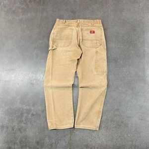 Dickies Carpenter Pants Relaxed Fit Tan Y2K Workwear Pants 34x30